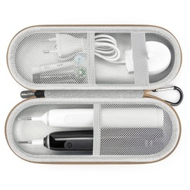 deleyCON Travel Case for Toothbrushes etc., Matte gold, Toiletry bag