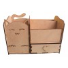 Ryh & Compañia Caja Organizadora Lapicera De Gatito Mdf Natural