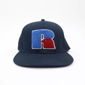 Russell Athletic Big "R" Logo Hat Cap Navy Blue Snapback Embroidered - NWT NEW