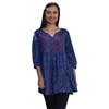 Megha Blusa de algodón puro bordada a mano e impresa,