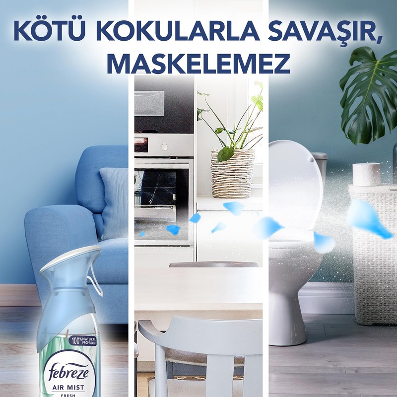 Febreze Hava Ferahlatıcı Sprey Oda Kokusu Temiz Çarşaf 185 ml