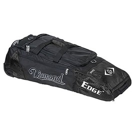 Diamond Sports Wheeled Bat Bag (36 x 10 x 12-Inch, Black)