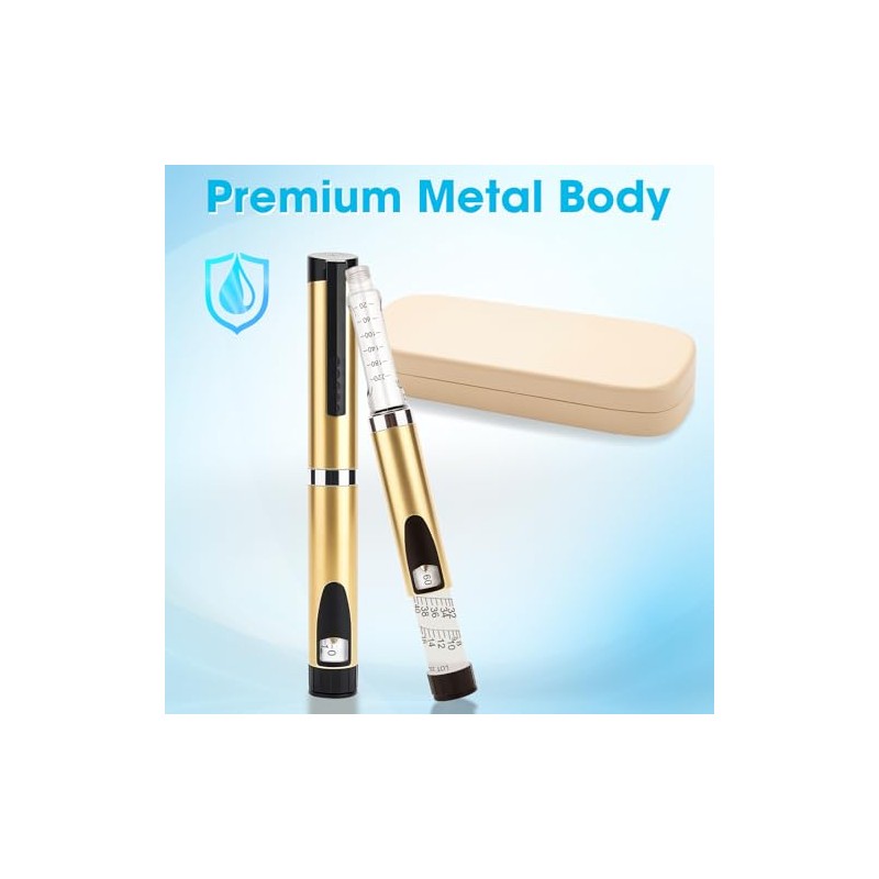 60 Units Reusable Peptide Pen Injector, Clear Scale and Protect