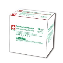 Redleaf Conforming Stretch Gauze Bandage, non-sterile 6” x 4.1 Yards 12 rolls/box CSB0604