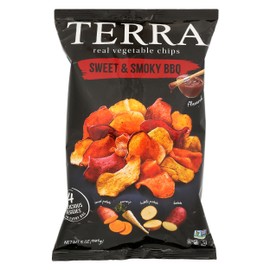 Terra Real Vegetable Chips, Sweet & Smoky BBQ, Vegan Friendly, Kosher, Gluten Free & Non-GMO, 5 Ounce (Pack of 12)