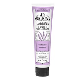 J.R. Watkins Natural Moisturizing Hand Cream, Hydrating Hand Moisturizer with Shea Butter, Cocoa Butter, and Avocado Oil, USA Made and Cruelty Free, 3.3oz, Lavender, (Pack of 4)