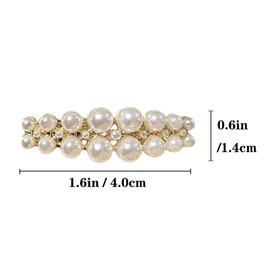 Yusier 2PCS Small Pearl Hair Clips Elegant Accessories French Hair Jewelry Accessories for Women Wedding Party Hair Barrettes