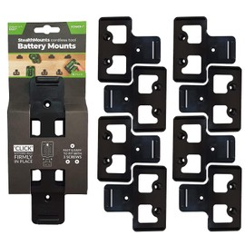 StealthMounts Battery Holder Compatible with EGO 56V (8 Pack) - Black Battery Mounts for EGO | Mount for EGO 56V | Made in The UK