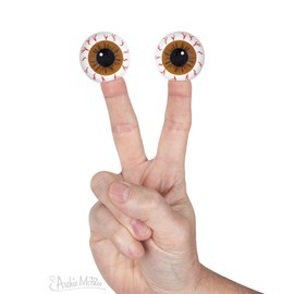 Accoutrements Eyeball Finger Puppets Gag Gift Party Favors Archie McPhee (Brown)