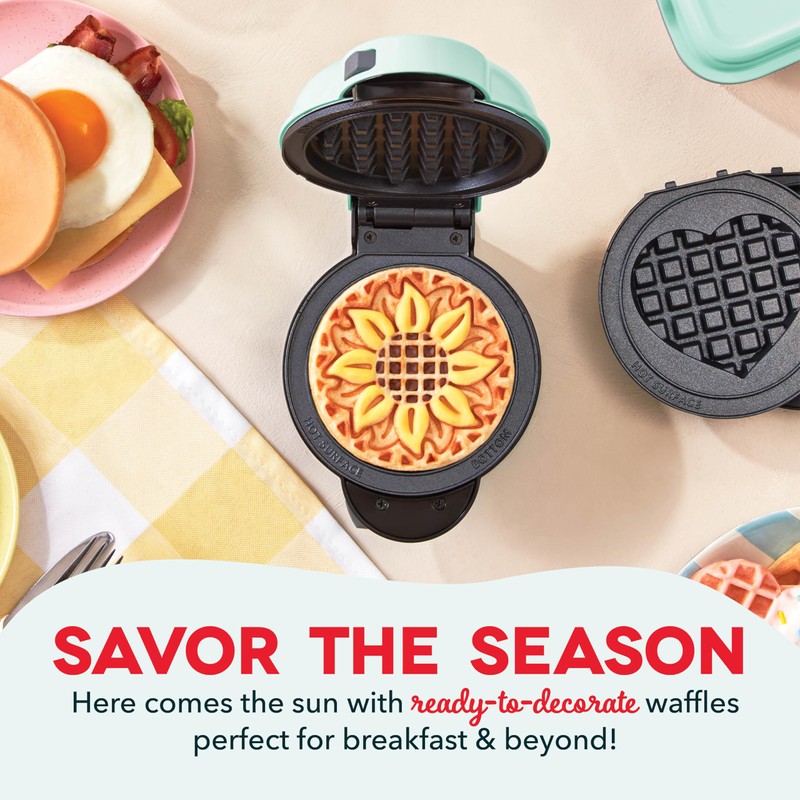 DASH Multimaker Mini System Two 4” Nonstick Removable Waffle Plates
