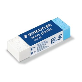 STAEDTLER Mars Plastic Combi 526 508 - Borrador de ftalatos y látex, color blanco