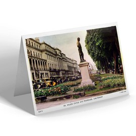 GREETING CARD - Vintage Gloucestershire - Dr Wilson's Statue/Promen Cheltenham b