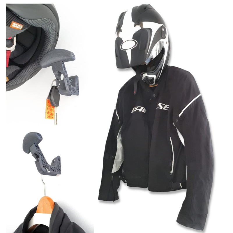 Enhanc3d Designs Motorcycle Helmet Wall Mount - Helmet Holder Wall