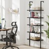 Shahoo Ladder Shelf, 5-Tier Bookshelf with Metal Frame, Open Display