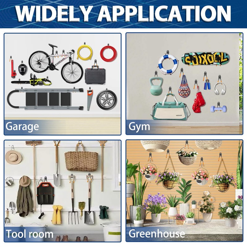 3-H Garage Wall Hooks 20 Pack, Garage Hooks Heavy Duty