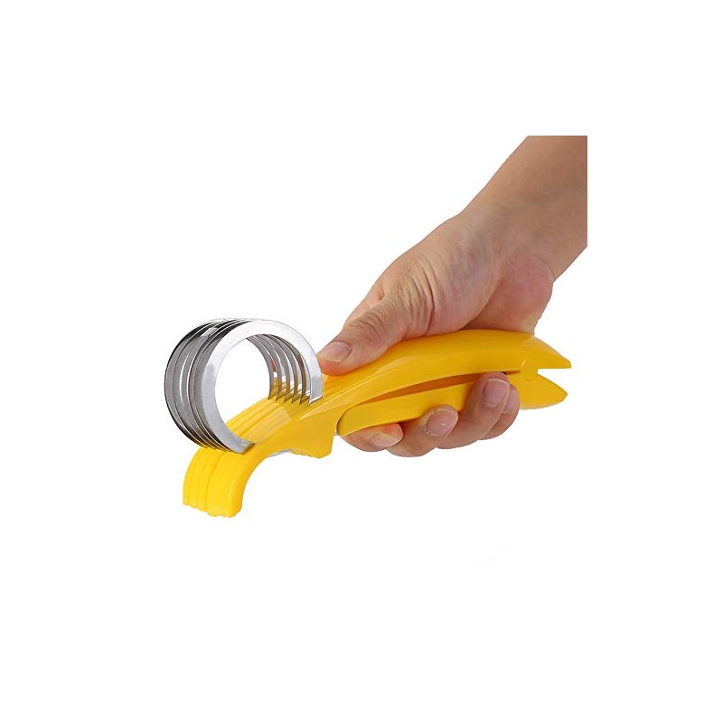 Banana Slicer, PP+Stainless Steel Fruit Vegetable Salad Peeler Kitchen Tool