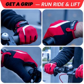 Kratos Cycling Gloves Full Finger Mountain Bike Gloves Gel Padded Touchscreen MTB racing bicycle BMX for Kids Men Women