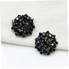 Namzi 10pcs Black Rhinestone Buttons Shank Diamante Accessories DIY for