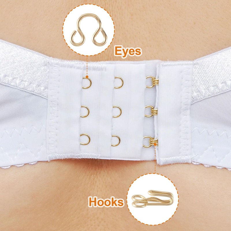 Hzopcw 80 Pairs Sewing Hook and Eye Closures for Clothing,