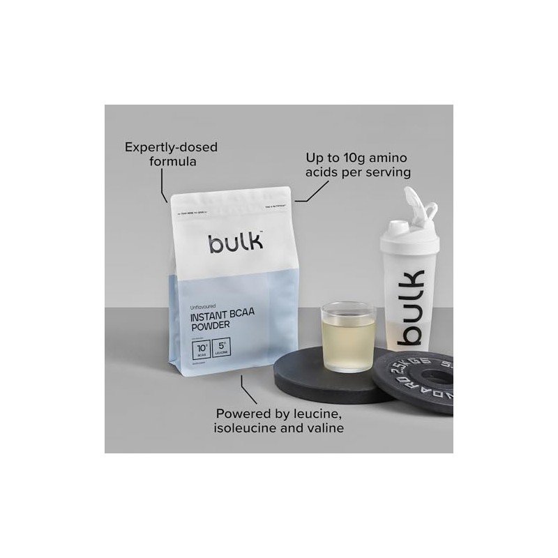 Bulk Pure Instant Branched Chain Amino Acids (BCAA), Blue Raspberry,
