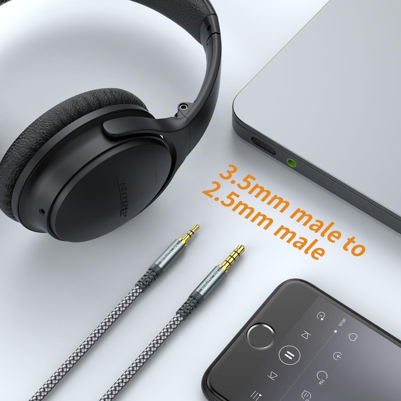 3.5mm to 2.5mm Aux Audio Cable (5FT),Replacement Audio Cord Compatible