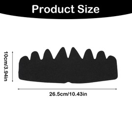 Bremorou 6 Pcs Black Baseball Caps Inserts Flexible Washable Reusable Hat Sweat Liner Shaper Felt Hat Sweat Liner Absorbent Sweats Pad Protector Hats for Baseball Cap 10.43 × 3.94 Inches Gifts