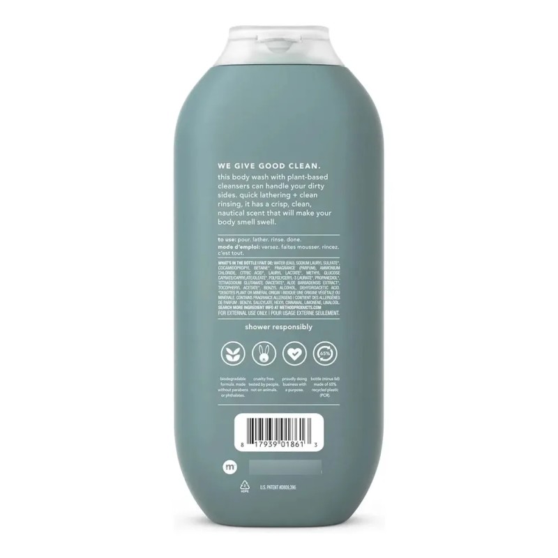 Gel De Baño Method Men Para Hombre, Aroma A Mar
