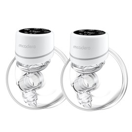 Mcadero M6 Electric Breast Pump,4 Mode & 12 Levels,LED Display, Wearable Hands-Free Breast Pump,Portable Breast Pump (White M6-NEW)