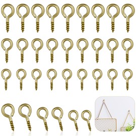 FLEXNOVA Pack of 300 Small Screw Hooks, 8/10/12 mm Screw Hooks, Stainless Steel Eye Screws Hooks for Screwing with Thread, Screw Eyelets, Hook Screws, Ceiling Hooks, Screw-In Hooks for Tea Cups, Keys