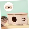 Levemolo Wooden Small Pet House Triangle Hideout for Hamsters Squirrels