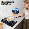 12 Inch Gas Cooktop, 2 Burner Gas Stove, Black Tempered