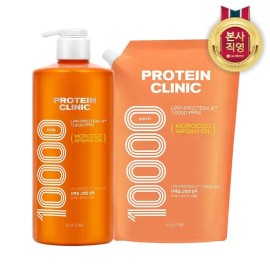 엘라스틴 [APP전용] 엘라스틴 프로틴클리닉 10000 샴푸 1L 1개 + 리필 900ml 1개 [APP Exclusive] Elastin Protein Clinic 10000 Shampoo 1L 1 unit + Refill 900ml 1 unit