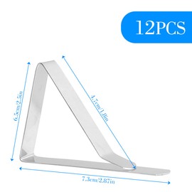 GLADFRESIT Tablecloth Clips 12PCS Stainless Steel Table Cloth Cover Clip Clamps for Home Kitchen Restaurant Picnic Camping Party Cloths