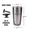 E&S Imports Silver Tabby 16 Oz. Stainless Steel Vacuum Insulated