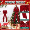 Yinkin 12 Pcs 10"x 26" Extra Large Christmas Bows Bulk