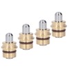 4PCS Joystick Handle Button Head Rubber Sealing Metal Push Rod