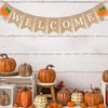 SWYOUN Burlap Welcome Banner with Pumpkin Sign Gender Reveal Baby