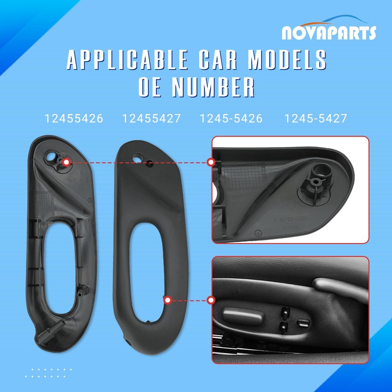 NOVAPARTS Driver and Passenger Side Power Seat Switch Bezel Trim