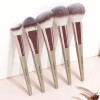 15 Piezas Brochas De Maquillaje Profesional Color Marrón