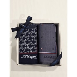 Dupont (신세계김해점)25년 FW  순면100% 손수건 2매 세트 SE5F002NY  SE5F004GY (Shinsegae Gimhae Store) 25-Year FW 100% Cotton Handkerchief 2-Piece Set SE5F002NY SE5F004GY