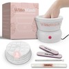 Willowash Electric Nail Soaking Bowl, Acetone-Proof Acrylic Remover Kit, Dip