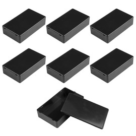 Pack of 6 Junction Boxes, Black, Housing Electronics, Plastic Housing, Electronic Housing Plastic, Waterproof Connection Boxes, Electronic Project Box, for DIY Power Junction Box (100 x 60 x 25 mm)