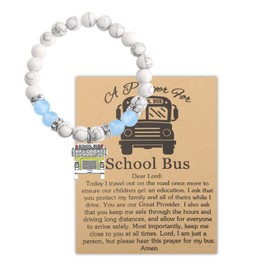 MYOSPARK School Bus Charm Bracelet Bus Driver Thank You Gift School Bus Driver Jewelry Retirement Gifts End of the School Year Gift (UK School Bus BR)