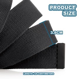 Men's Belt Without Holes, Unisex Belt Nylon Canvas Belt for Men and Women, No Metal Buckle, The Outdoor Business Work Belt Fits Anywhere