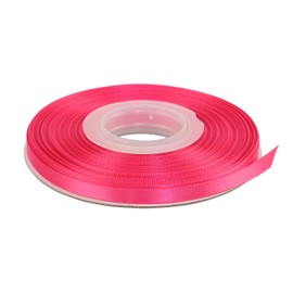 Ribbonitlux 1/4" wide Double Face Satin Ribbon 25 Yards (176-Fuchsia）, Set For Gift Wrapping, Party Decor, Sewing Applications, Wedding and Craft