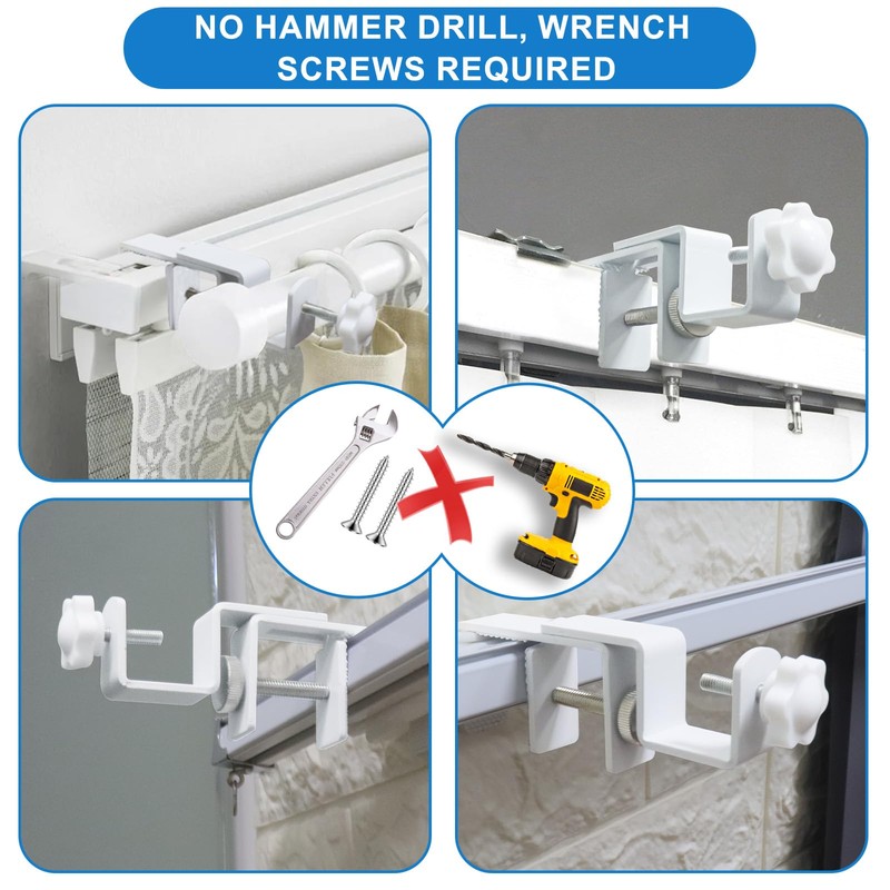LAZTZQ Outside Mounted Blinds Curtain Rod Bracket Attachment, 1.3 -