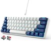 abucow 60% Mechanical Gaming Keyboard Red Switch Wired Compact Keyboard