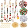 Tondiamo 2823 Pcs Christmas Bead Keychain DIY Craft Making Kit