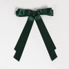 5.5" Sparkly Dark Green Silky Satin Large Hair Bow Alligator