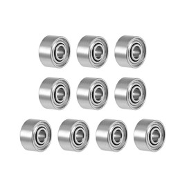 TOP-VIGOR 10Pcs 681XZZ Deep Groove Ball Bearings, Z2 1.5mm x 4mm x 2mm Double Sealed Industrial Bearings, Chrome Steel Skateboard Bearings for Electrical Instrument Equipment